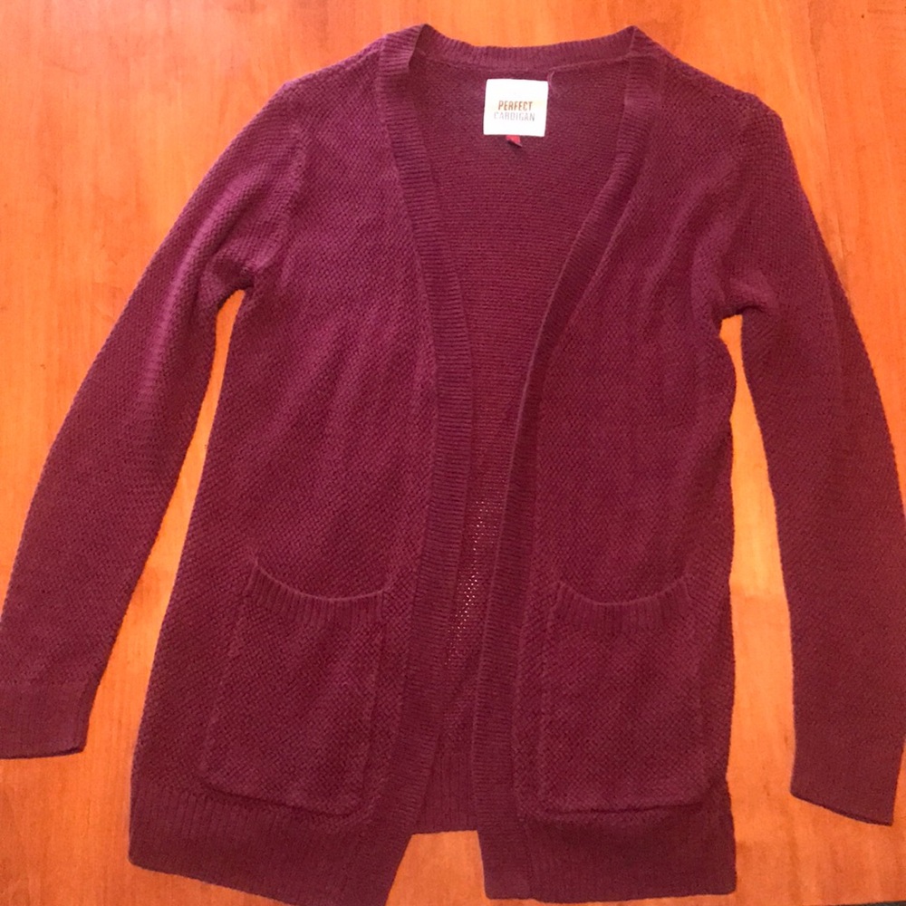 Maroon cardigan